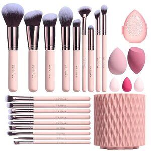 Makeup Brushes 18 Pcs Brush Set with 5 sponge & Holder Sponge Case